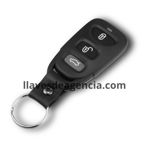 Carcasa control remoto tipo llavero Hyundai de 4 botones con membrana protectora resistente a polvo suciedad y líquidos, sin llave física integrada, botones de abrir cerrar cajuela y pánico, compatible con Accent Elantra Sonata Veloster