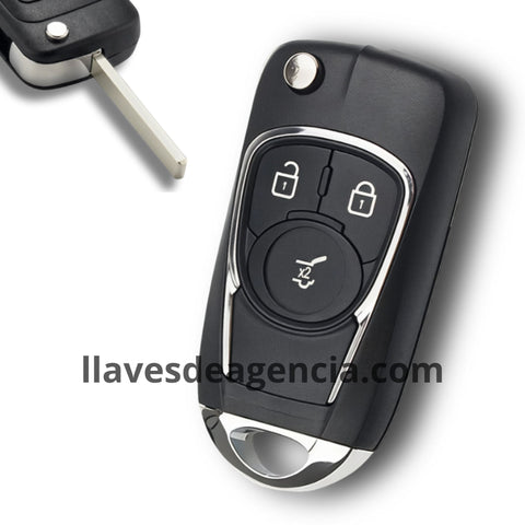 Carcasa llave abatible cromada Chevrolet Sonic Cruze Cavalier vista alternativa - 3 botones individuales, plástico ABS resistente, acabado cromado brillante