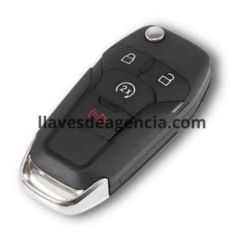 llave carcasa para Ford Abatible con arancador y panico 4 botones 771353