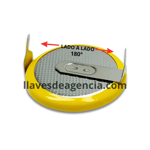 Batería recargable LIR2025 3.6V con terminales soldables a 180 grados lado a lado para llaves inteligentes BMW Mini Cooper