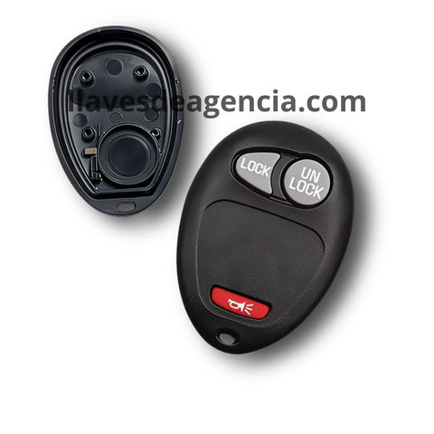 Carcasa control remoto 3 botones con membrana impermeable para Chevrolet HHR Malibu Buick LaCrosse Lucerne Century Regal Cadillac Pontiac G5 G6 Grand Prix Oldsmobile Intrigue 2001-2011, carcasa hueca sin componentes electrónicos, protege ranuras botoneras contra agua