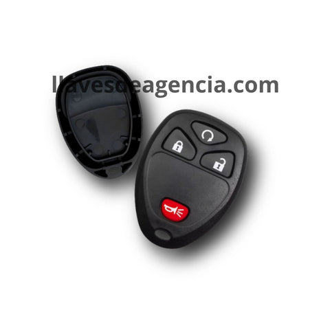 Carcasa de repuesto control remoto 4 botones para Chevrolet Silverado HHR Colorado Buick GMC Canyon Pontiac Rendezvous Hummer H3 2006-2011, compatible múltiples marcas GM, carcasa hueca sin componentes electrónicos ni batería