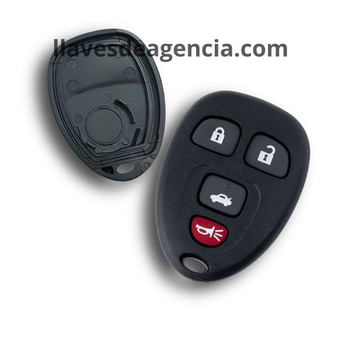 Carcasa control remoto 4 botones con membrana impermeable y base batería tapa trasera para Chevrolet Malibu, botón cajuela, carcasa hueca sin componentes electrónicos, protege ranuras botoneras contra agua