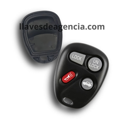 Carcasa control remoto 4 botones con membrana impermeable FCC ID L2C0005T para Chevrolet Cavalier Cadillac CTS Pontiac Saturn 2000-2007, carcasa hueca sin componentes electrónicos, protege ranuras botoneras contra agua lluvia
