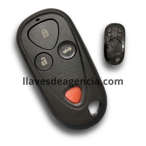 Carcasa de reemplazo para control remoto Acura CL, TL, TSX, MDX, RSX, NSX 2000-2008, diseño de 4 botones con cajuela: lock, unlock, cajuela y pánico