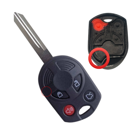 Carcasa de repuesto para control remoto Ford Lincoln Mercury con membrana impermeable protectora, cubierta de plástico hueca sin componentes electrónicos para reemplazar caparazón maltratado, compatible con Navigator Mustang F-150 Escape Edge