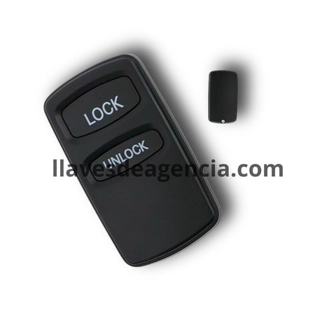 Carcasa de reemplazo para control remoto Mitsubishi 2 botones Lock Unlock sin pánico compatible con Lancer, Eclipse, Outlander, Montero Sport, incluye lámina virgen sin cortar, material ABS resistente, repuesto de calidad