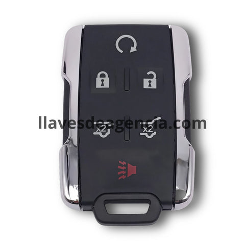 Carcasa control remoto negro cromado Chevrolet Silverado Suburban Tahoe GMC Sierra Yukon Cadillac Escalade 6 botones arrancador cajuela México