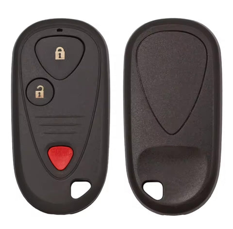 Carcasa hueca control remoto Honda Acura 3 botones compatible CL TL TSX MDX RSX 2000-2008, tipo llavero cuelga de la llave, formas especiales, sin electrónica ni batería, cierre por presión con click sin tornillos, solo cubierta externa, repuesto para control maltratado