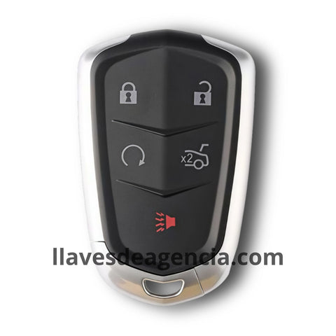 Carcasa hueca de repuesto para llave inteligente de presencia 5 botones con arranque remoto y cajuela para Cadillac SRX CTS ATS XTS Escalade XT4 XT5 CT6 modelos 2015 en adelante, incluye espada de emergencia virgen