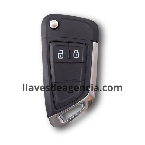 Carcasa abatible tipo navaja para llave Chevrolet con 2 botones de acrílico reforzado compatible con Aveo Colorado S10 Tornado 2012-2022