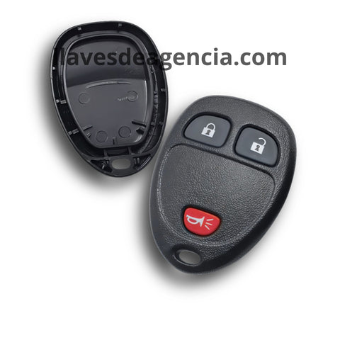 Carcasa de repuesto para control remoto Chevrolet Escalade, HHR, Silverado, Malibu, GMC Sierra - Con base para batería en tapa trasera, compatible múltiples modelos GM