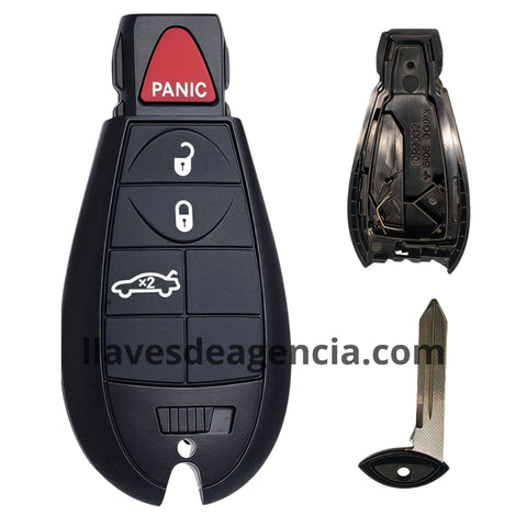 Carcasa llave control remoto Chrysler 300M Challenger Dodge Dart Durango Jeep 2008 2016 repuesto reemplazo incluye lamina virgen facil instalacion protege componentes