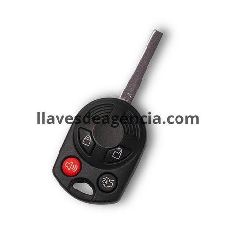Carcasa para llave Ford Edge Escape Focus Transit Mustang Taurus Expedition Fusion Explorer Flex Mercury Lincoln 4 botones cerrar abrir cajuela pánico tipo regata gusano 2007-2019 repuesto
