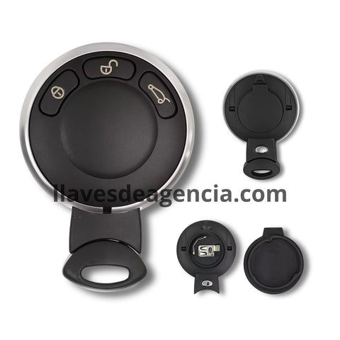 Carcasa de repuesto para llave Mini Cooper R56 R57 R58 Cabrio R60 R61 One D Clubman con 3 botones abrir cerrar cajuela, membrana impermeable protectora contra agua y caídas