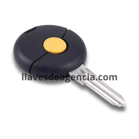 Carcasa de repuesto para llave Smart Fortwo 450 451 Cabrio City Cross Forfour W124 W202 W210 1998-2007 con botón naranja multifuncional abrir/cerrar, membrana impermeable protectora