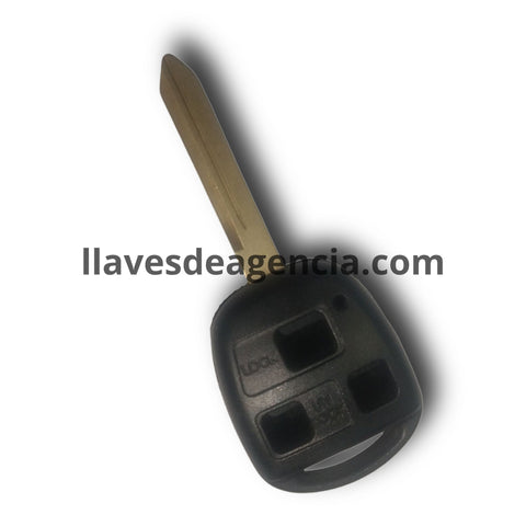 Carcasa llave Toyota Lexus 3 botones compatible Yaris Carina Corolla Avensis RX300 1999-2003, cerrar abrir cajuela, incluye llave virgen botones de goma y tornillos, repuesto premium