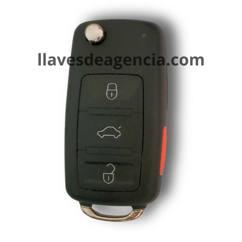 Carcasa llave Volkswagen abatible 3 botones VW Up Saveiro Gol Cross Fox Beetle