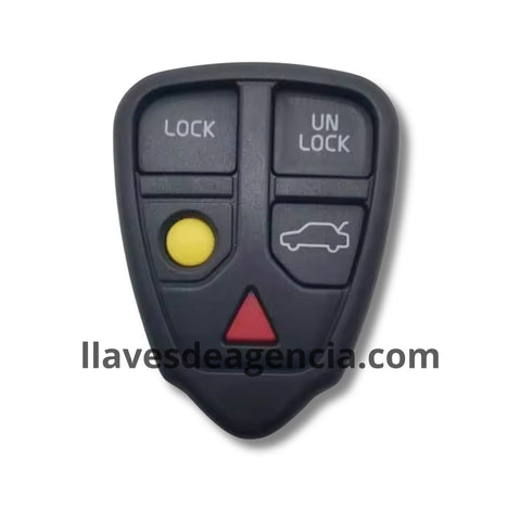 Carcasa de repuesto para llave Volvo 5 botones compatible con S40 S60 S80 V40 V70 V90 XC70 D30 1998-2005 con membrana impermeable protectora