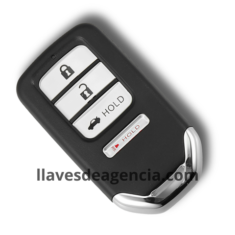 Carcasa premium para llave inteligente presencia Honda CR-V Accord Civic City HR-V 2013-2021 4 botones cerrar abrir cajuela pánico repuesto keyless