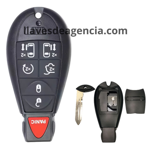 Carcasa de reemplazo 7 botones Dodge Grand Caravan Chrysler Town Country 2008-2020 abrir cerrar cajuela arranque remoto puertas corredizas con tapadera cuadrada trasera cambio fácil batería sin electrónica