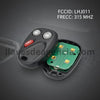 Control Remoto Chevrolet GMC Cadillac Hummer Saturn Pontiac 3 Botones LHJ011 315MHz