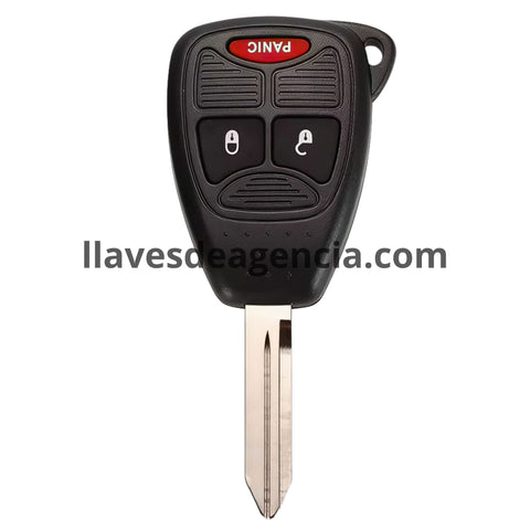 Carcasa de reemplazo para control remoto llave Chrysler Dodge Jeep 2004-2016 compatible con 300 Charger Challenger Grand Cherokee Wrangler Compass incluye lámina virgen repuesto económico