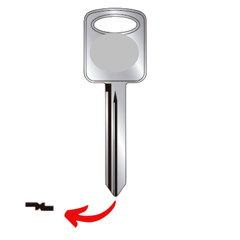 Llave virgen Ford F2H FO-2H FO-15D fabricada en bronce con cubierta de níquel, compatible con marcas Austral Alba JMA, ideal para cerrajeros profesionales y duplicado de llaves