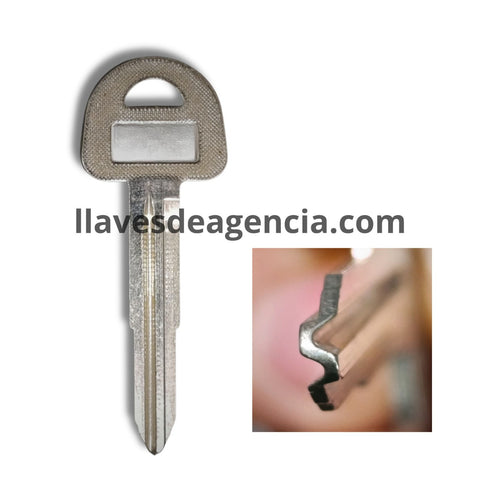 Llave virgen para motocicleta Suzuki SUZ15 de bronce con cubierta de níquel sin chip transponder requiere corte por cerrajero profesional