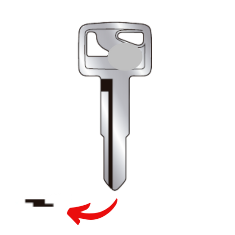 Llave Virgen Moto Italika Corte Derecho - Bronce Níquel Acabado Latón - Sin Chip Transponder - Compra Mínima 5 Piezas