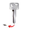 Llave Virgen Motocicleta Honda Yamaha Perfil HO36C 36C HOND-4I Sin Chip Transponder - Bronce Níquel Acabado Latón - Compatible Austral HO-36C Alba Y36C JMA HOND-33 - Para Cerrajeros Profesionales