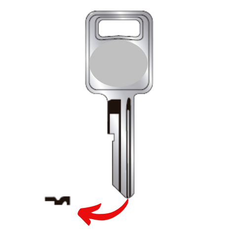 Llave virgen Chevrolet General Motors bronce níquel GGM-64 A64 GM-6 sin chip transponder compatible Silverado Cheyenne Suburban Tahoe Avalanche para cerrajeros profesionales