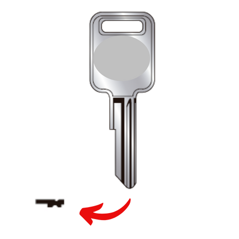 Llave virgen Chevrolet General Motors bronce níquel GGM-66 A66 GM-7 sin chip transponder compatible Silverado Cheyenne Suburban Tahoe Avalanche para cerrajeros profesionales