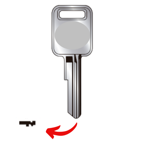 Llave virgen Chevrolet General Motors bronce níquel GGM-72 A72 GM-9 sin chip transponder compatible Silverado Cheyenne Suburban Tahoe Avalanche para cerrajeros profesionales