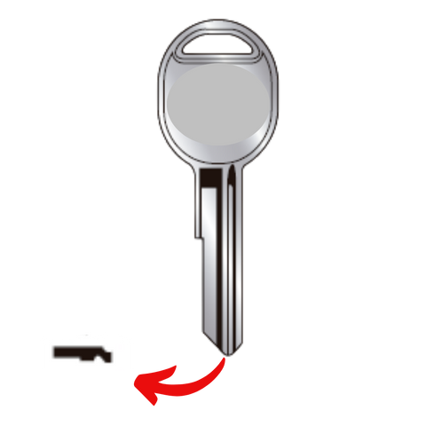 Llave virgen Chevrolet General Motors bronce níquel GGM-73 A73 GM-12 sin chip transponder compatible Silverado Cheyenne Suburban Tahoe Avalanche para cerrajeros profesionales