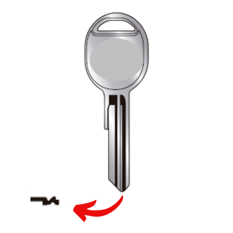 Llave virgen Chevrolet General Motors bronce níquel GGM-78 A78 GM-13 sin chip transponder compatible Silverado Cheyenne Suburban Tahoe Avalanche para cerrajeros profesionales