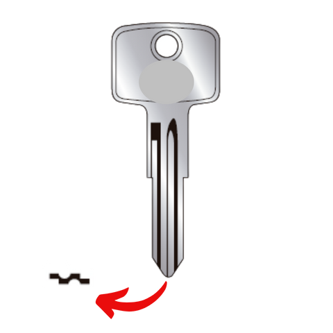 Llave virgen Chevrolet General Motors bronce níquel GGM-86C A86C OP-12D sin chip transponder compatible Silverado Cheyenne Suburban Tahoe Avalanche para cerrajeros profesionales