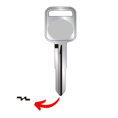 Llave virgen Chevrolet General Motors bronce níquel GGM-88 A88 GM-29D sin chip transponder compatible Silverado Cheyenne Suburban Tahoe Avalanche para cerrajeros profesionales