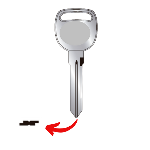 Llave virgen Chevrolet General Motors bronce níquel GGM-91GC GM35 GM-35 sin chip transponder compatible Silverado Cheyenne Suburban Tahoe Avalanche para cerrajeros profesionales