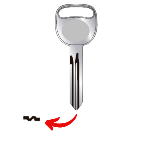 Llave virgen Chevrolet General Motors bronce níquel GGM-93 GM-37 sin chip transponder compatible Silverado Cheyenne Suburban Tahoe Avalanche para cerrajeros profesionales