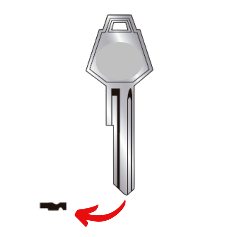 Llave virgen Chrysler bronce níquel CHR-68 A68 CHR-8 sin chip transponder compatible Jeep Dodge Ram para cerrajeros profesionales