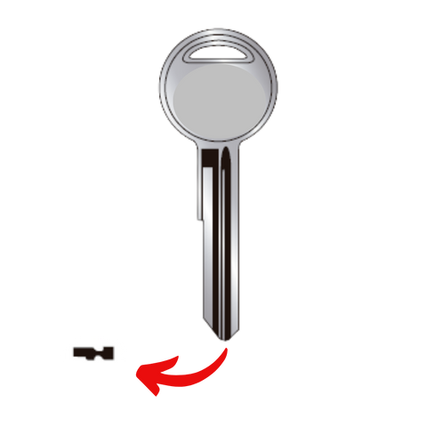 Llave virgen Chrysler bronce níquel CHR-69 A69 CHR-12 sin chip transponder compatible Jeep Dodge Ram para cerrajeros profesionales