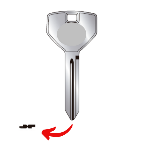 Llave virgen Chrysler bronce níquel CHR-81 A81 CHR-9 sin chip transponder compatible Jeep Dodge Ram para cerrajeros profesionales