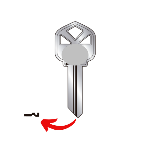 Llave virgen KWIKSET KWI-109 fabricada en bronce con cubierta de níquel, compatible con Austral KWI-109, Alba E109A y JMA KWI-1K para candados y cerraduras cilindro, requiere corte por cerrajero profesional