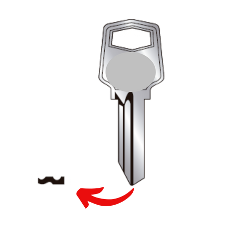 Llave virgen LOCK LO-20N fabricada en bronce con cubierta de níquel, compatible con Austral LO-20N, Alba R20N y JMA LOC-1D para candados, archiveros de oficina y cerraduras cilindro, requiere corte por cerrajero profesional