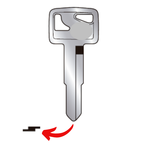 Llave virgen para motocicleta Honda perfil HO36 Y36 HOND-19 fabricada en bronce con cubierta de níquel corte izquierdo, compatible con Austral HO-36 Alba Y36 JMA HOND-19, para cerradura chapa cilindro y candado, compra mínima 5 piezas, venta mayoreo para cerrajeros profesionales