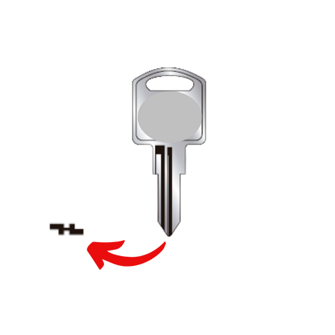 Llave virgen PHILLIPS PH-10 fabricada en bronce con cubierta de níquel, compatible con Austral PH-10, Alba R-76 y JMA PHI-4D para candados y cerraduras cilindro, requiere corte por cerrajero profesional