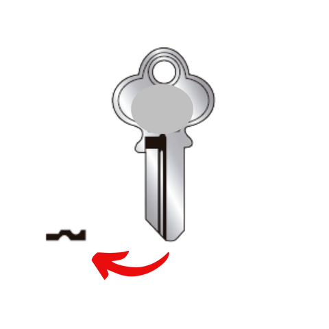 Llave virgen RONY R20C fabricada en bronce con cubierta de níquel, compatible con Lock LO-20C para candados, archiveros de oficina y cerraduras cilindro, requiere corte por cerrajero profesional