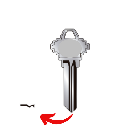 Llave virgen SCHLAGE SC-15 NQ fabricada en bronce con cubierta de níquel, compatible con Austral SC-15 NQ, Alba S15 y JMA SLG-6 para candados y cerraduras cilindro, requiere corte por cerrajero profesional