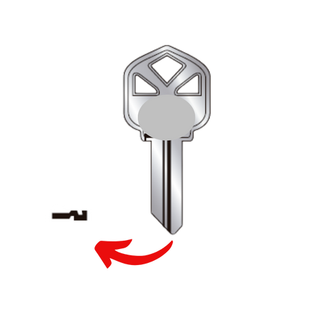 Llave virgen TRUPPER TRU-109S fabricada en bronce con cubierta de níquel, compatible con Austral TRU-109S, Alba TR3 y JMA TRU-1D para candados y cerraduras cilindro, requiere corte por cerrajero profesional